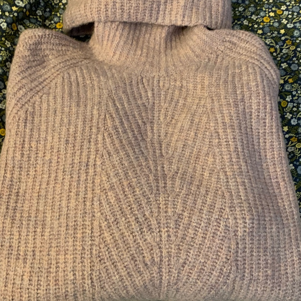Madewell Soft Knit Sweater in Heathered Mauve